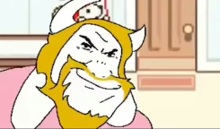 Asgore biegnie nad Dess - Deltarune