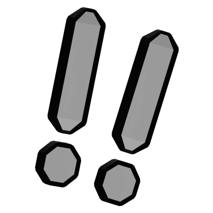 White Exclamation Marks On Face Anime Roblox item