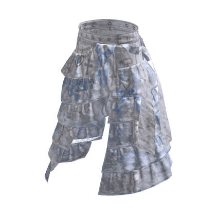 White Y2K Angel Heaven Cyber Layered Pants [PBR]