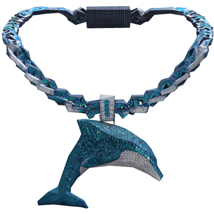 Iced Out Blue Dolphin Trendy Chain 1.0
