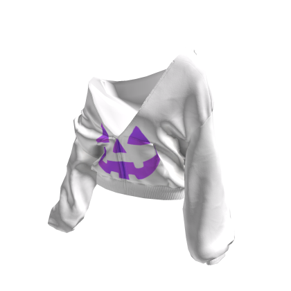 🎃 Halloween Pullover Baggy Hoodie White&Purple