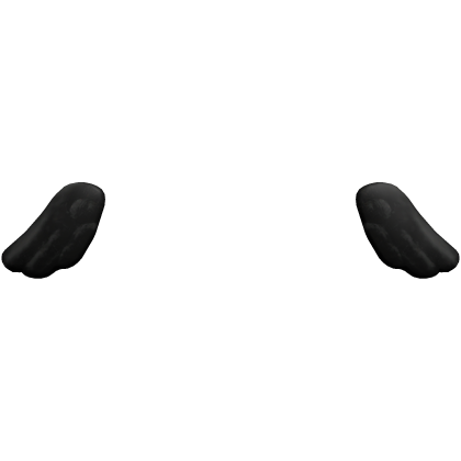 black kawaii angel puff hair clips Roblox item