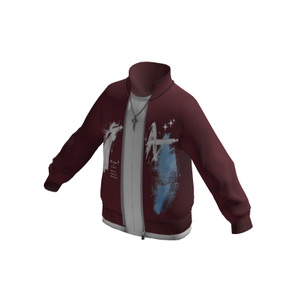 Graffiti Bomber w/ Layered Tee (Red)