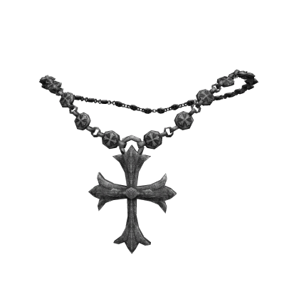 Y2K Chrome Cross Necklace(1.0)