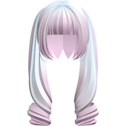 ۶ৎ | cute long anime pigtails moe blue pink hair Roblox item