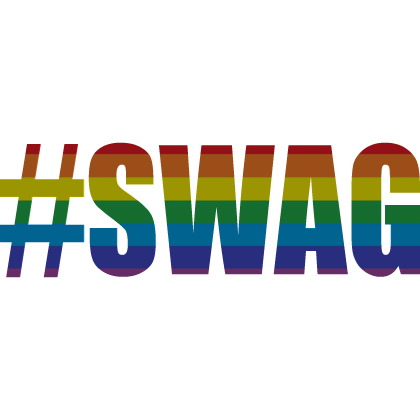 #SWAG Rainbow Hairclip
