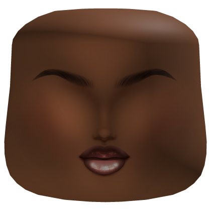 Faceless Baddie Makeup Face Cheeks Head Brown Skin Roblox item