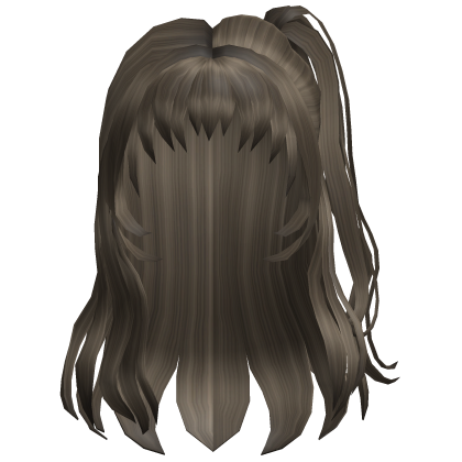 Emo half up side ponytail Cute Trendy Hair Milktea Roblox item