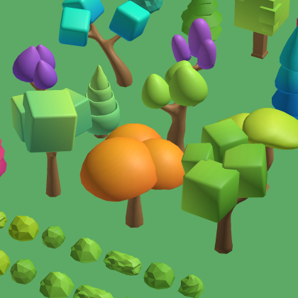 Low Poly Textured Forest Pack