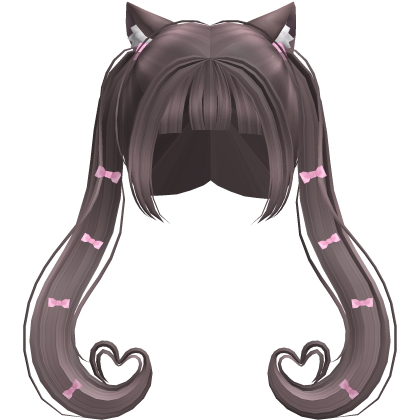 neko chocola swirly heart twintails cat anime  Roblox item