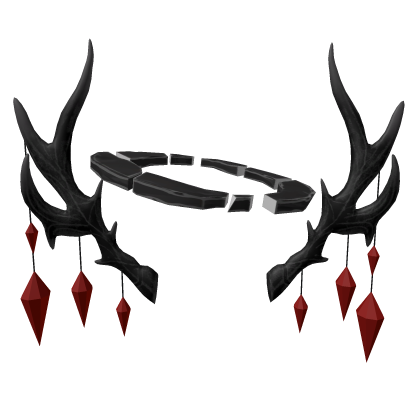 Shattered Red Glowing Halo With Antlers [Emissive]