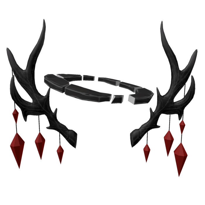 Shattered Red Glowing Halo With Antlers [Emissive]