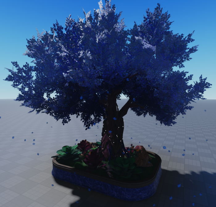 Large Blue Sakura Tree - Cherry Blossom Petal FX preview 2