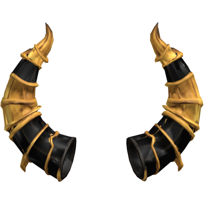 Black Gold Demon Horns Roblox item
