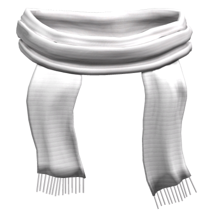 white cute shoujo soft scarf