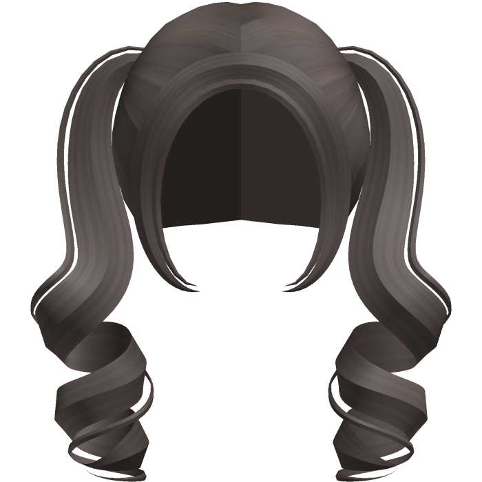 ♡ curly pigtails in Ash Brown
