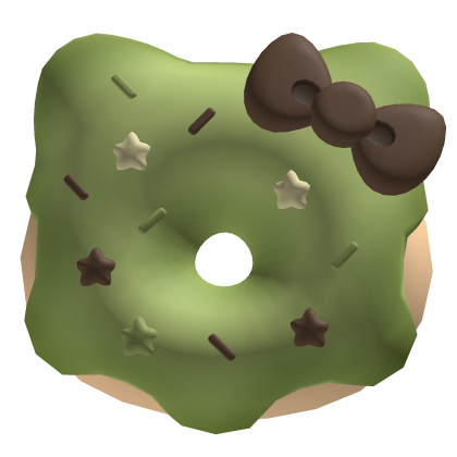 Kitty Donut - Green Brown