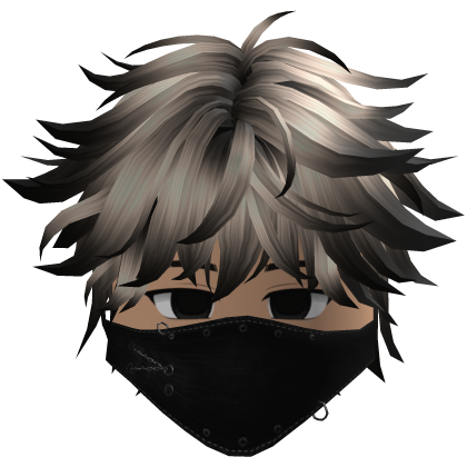 Cute Emo Boy Mask Black Y2K emo ( blonde dark )