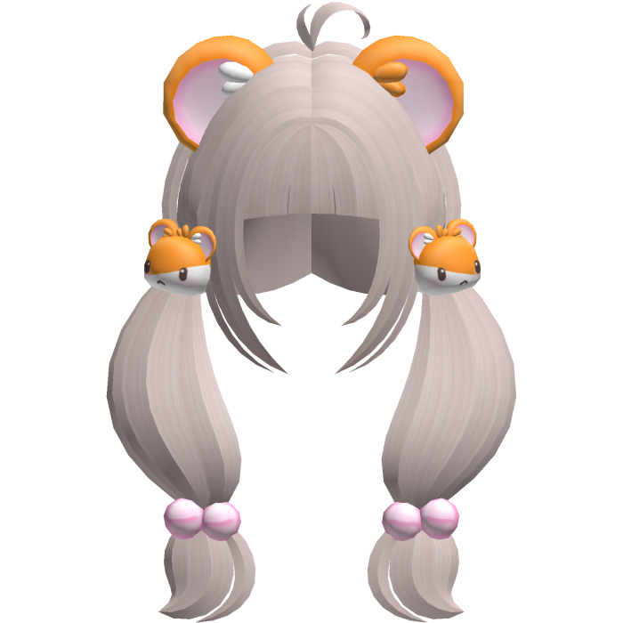 ♡ : kawaii milk blonde fluffy hamtaro pigtails