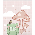 Magical world froggy , mushrooms and Ducks / pato
