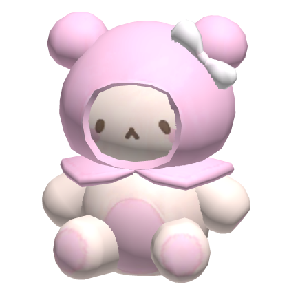 ♡ kawaii bear plushie & pink winter cloak y2k cute - Roblox