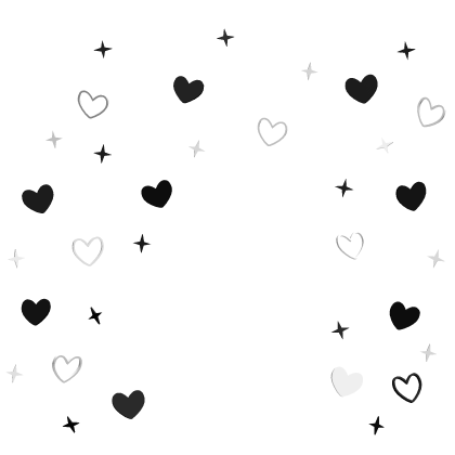 heart aura (black & white)