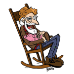 old man on a chair