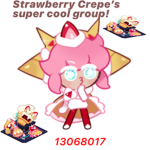 Strawberry crepe’s super cool group!