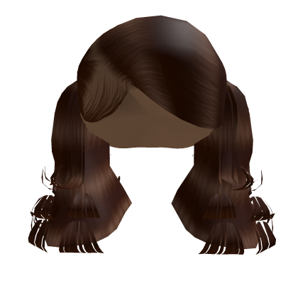 Swoop Pigtails w Curly Ends (Brown)