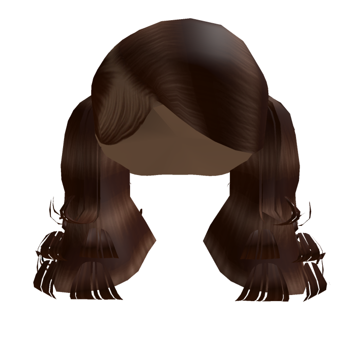 Swoop Pigtails w Curly Ends (Brown)