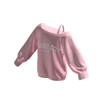 Jersey City Off Shoulder Oversized Sweater | Roblox Item