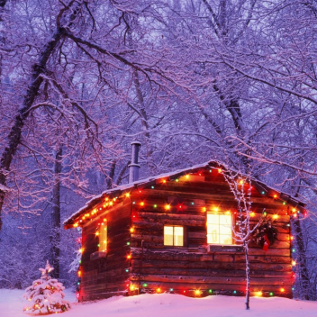 Snowy Cabin <3