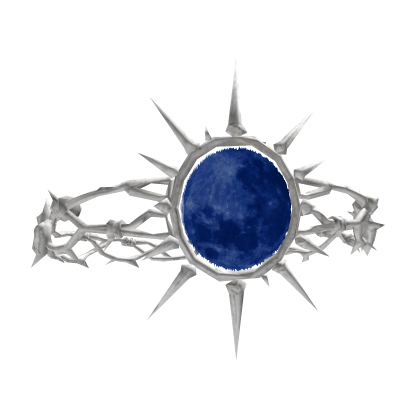 [Animated] Gothic Moon Thorn Crown (White/Blue) Roblox item