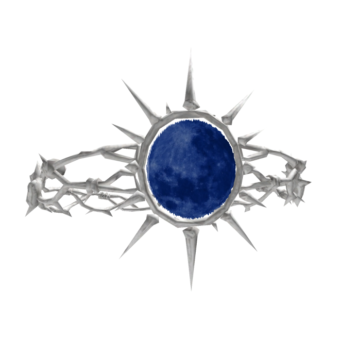 [Animated] Gothic Moon Thorn Crown (White/Blue)
