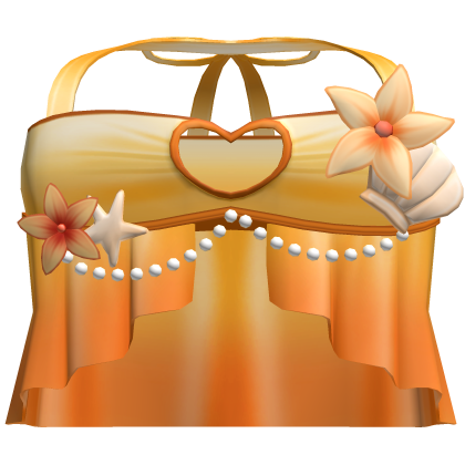 . ‿ ♡ cute orange ombre tropical top ⊹ . ୨୧
