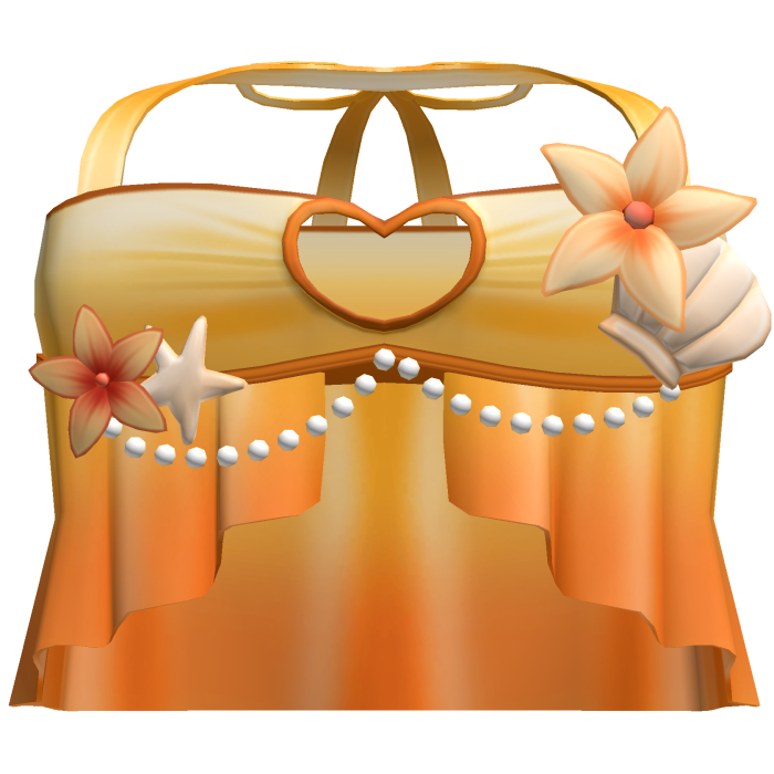 . ‿ ♡ cute orange ombre tropical top ⊹ . ୨୧