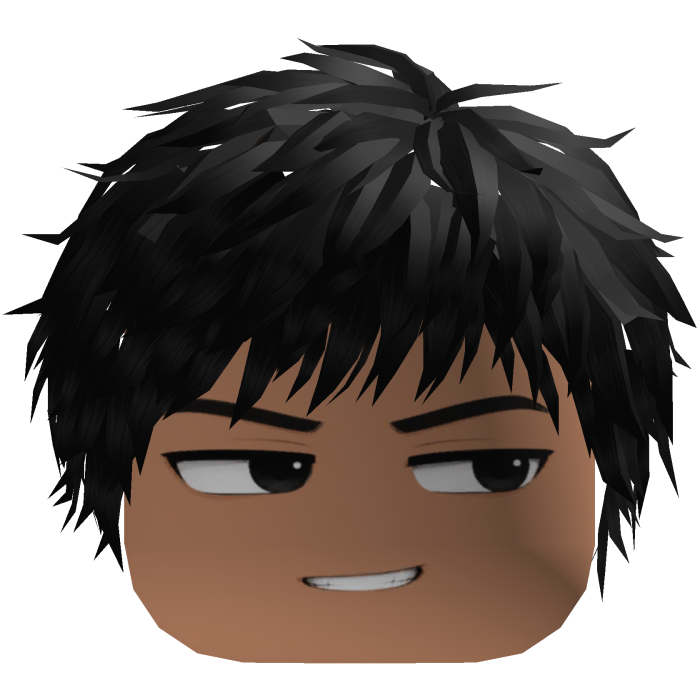 Nonchalant Boy w/ Messy Black Hair 