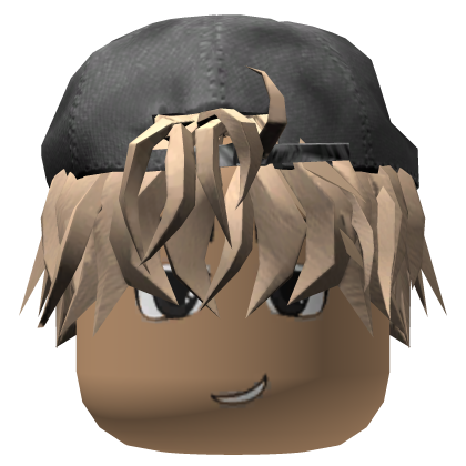 Blonde Boy Anime Fluffy Hair Messy w Cap Y2K Emo Roblox item