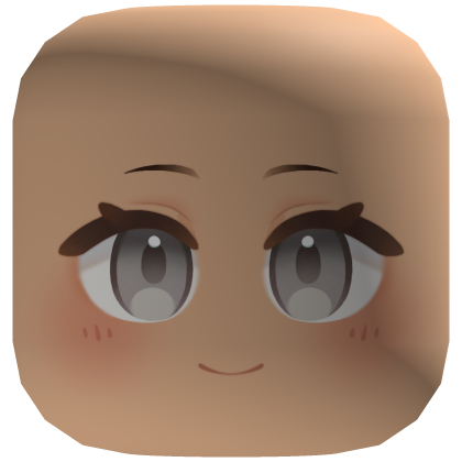 Cute Smile Face Mask (Grey Eyes) Beige Skin Tone Roblox item