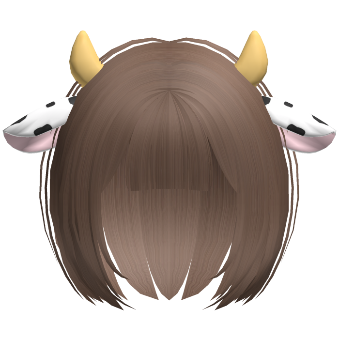milktea kawaii cow girl anime bob