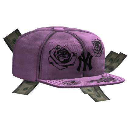 Sideswept Fitted Pink Money Cap