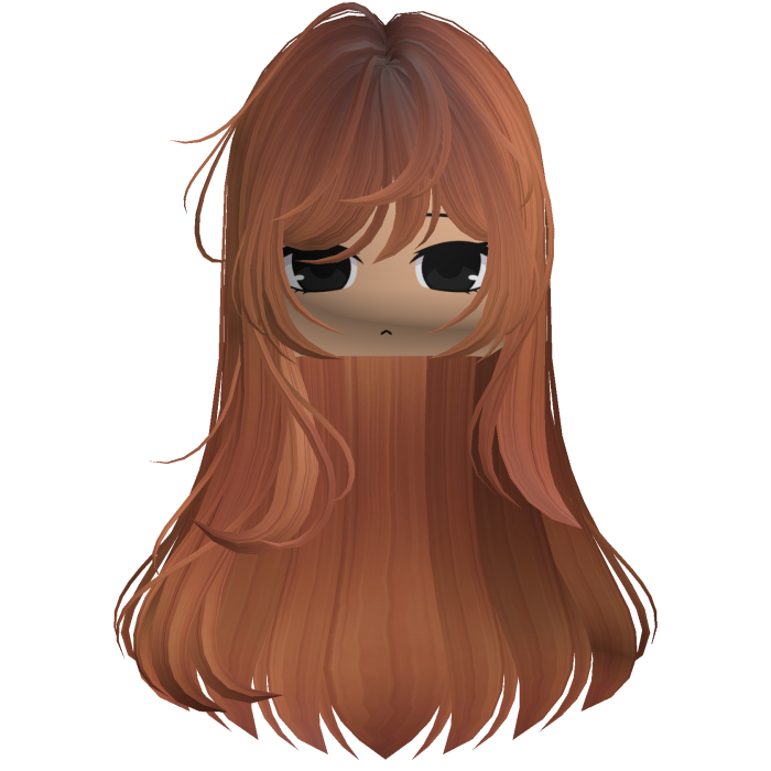 Long Straight Girl Hair (Orange)