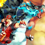 Fiery black dragons