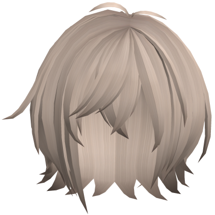soft messy short hair in milk tea