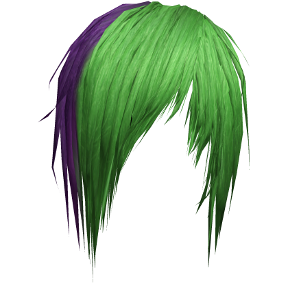 Sideswept Fringe Addon`green/purple Roblox item