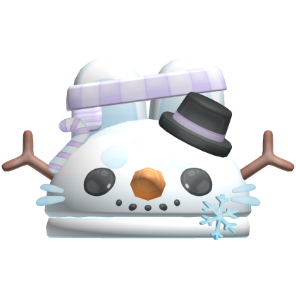 Cute Purple Christmas Bunny Snowman Hat