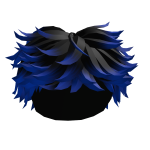 Black to Blue Messy Hair