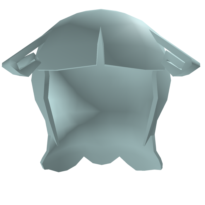 low poly Kawaii pink cloud hair (Blue)