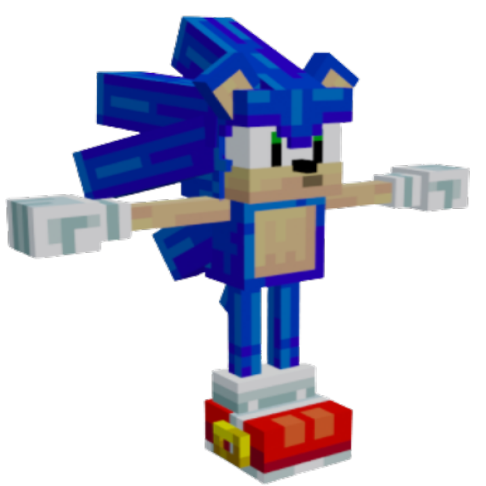 Sonic The Hedgehog but he's minecraft Roblox decal