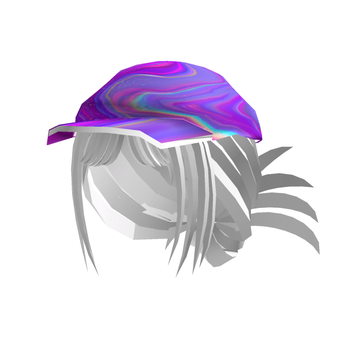 Y2K Spikey white Bun com boné colors aesthetic